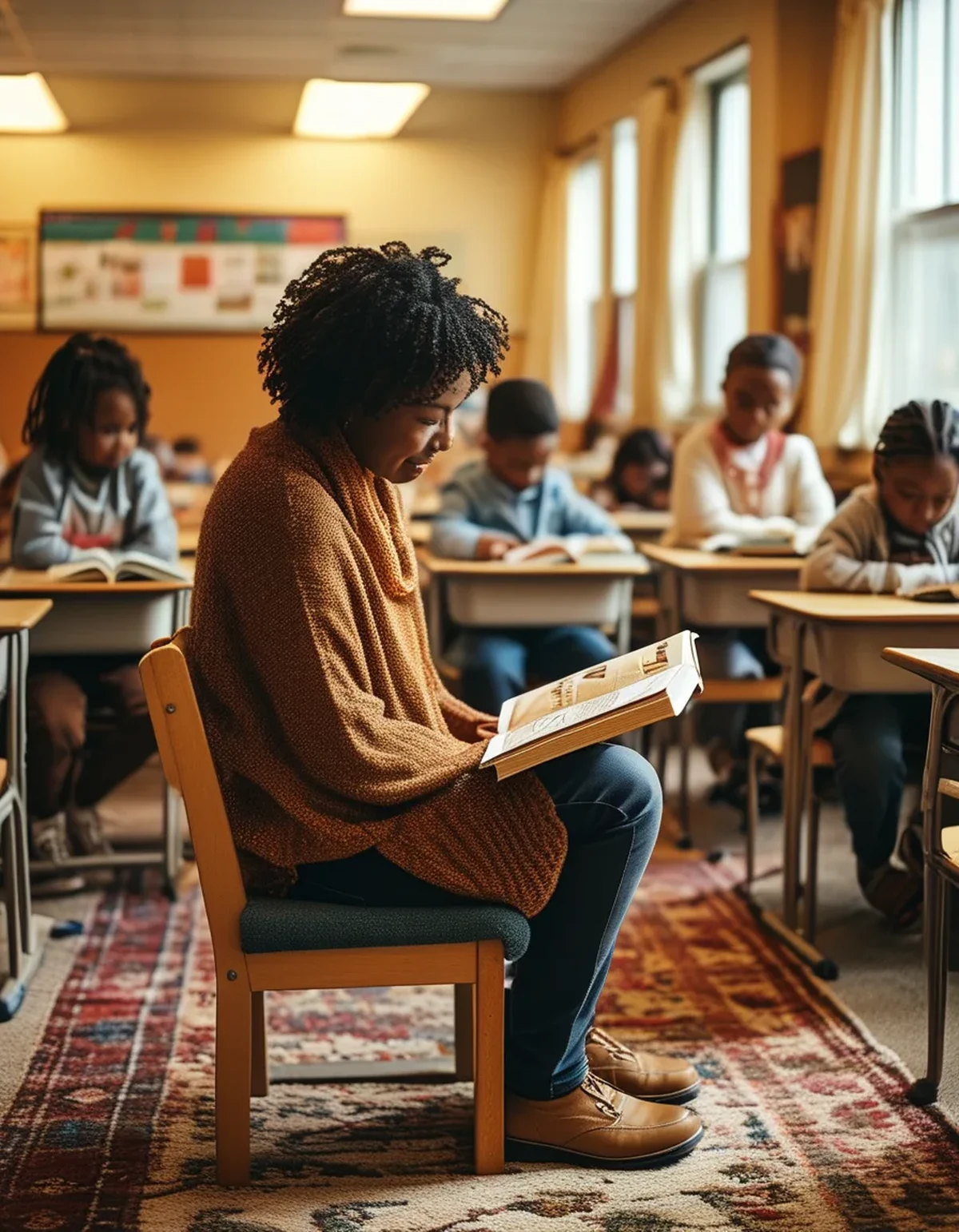Teacher Posture During Read-Aloud Time: Why the Low Rug Chair Wrecks Your Lower Back